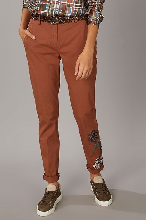 BASIC PANT FLOWER BROWN 2