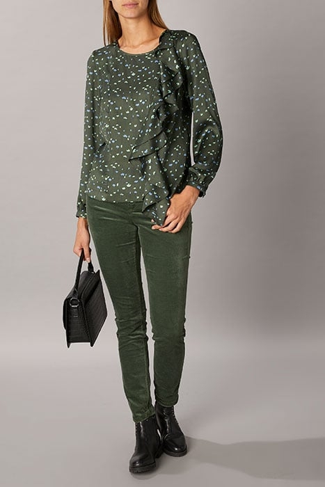 SHIRT VOLANT DETAIL GREEN 4