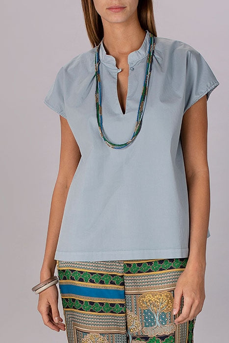 COTTON OVERSIZED SHIRT BLUE 1