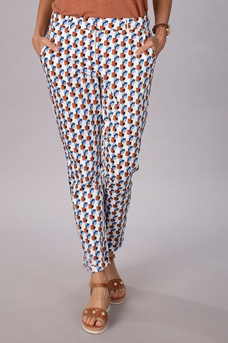 COTTON PANTS WITH PLEATS BLUE 6