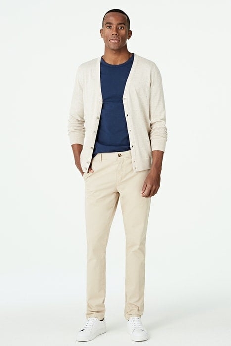 COTTON SILK BUTTON CARDIGAN SEASHELL 8