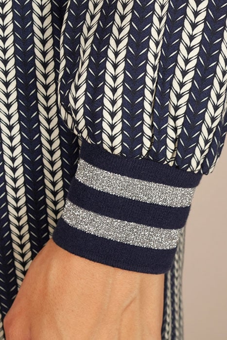 DRESS LS POLOCOLLAR + BELT BLUE 6