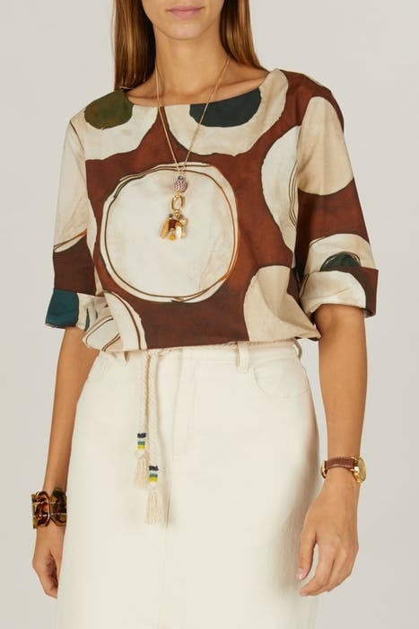 BACK PLEAT SHIRT BROWN 2