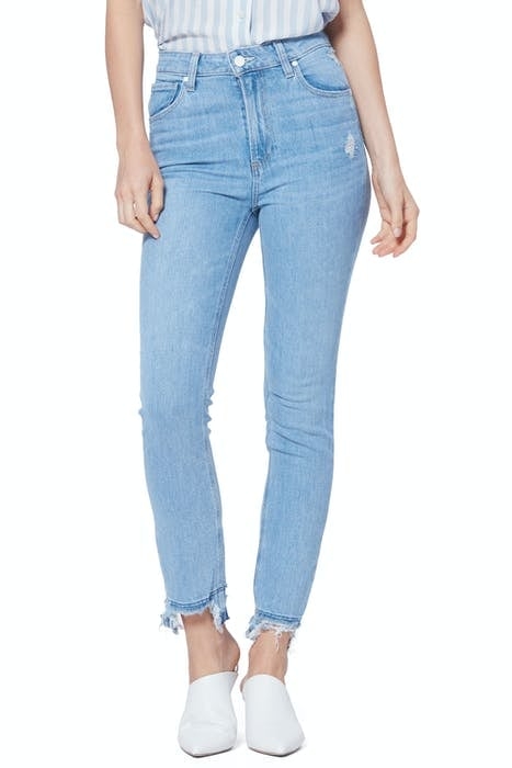 SARAH SLIM RIPPED HEM MAKO DISTRESSED 1