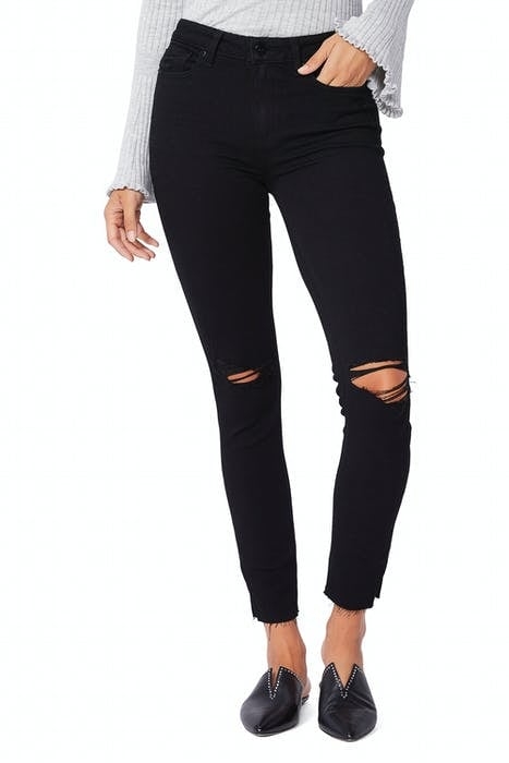 HOXTON ANKLE OTSM SLIT RAW HEM BLACK DAWN DESTRUCTED 1