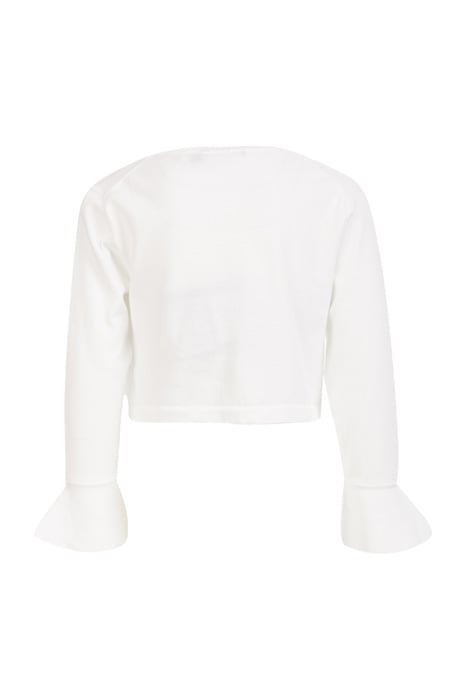 BOLERO WITH SEQUIN BOWS WHITE 2