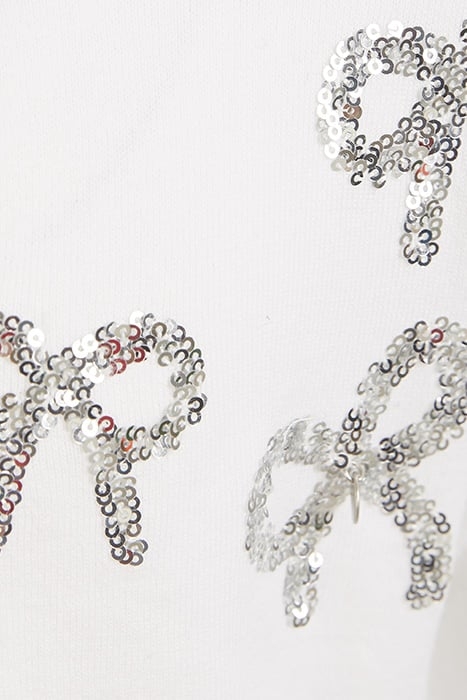 BOLERO WITH SEQUIN BOWS WHITE 3