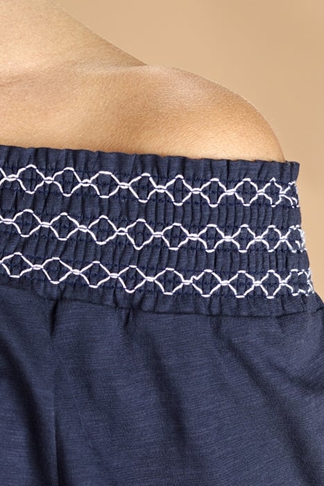 OFF SHOULDER T-SHIRT BLUE 6