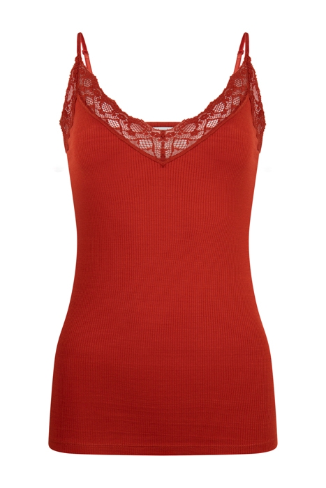 SINGLET LACE RIBBON BRANDY 1
