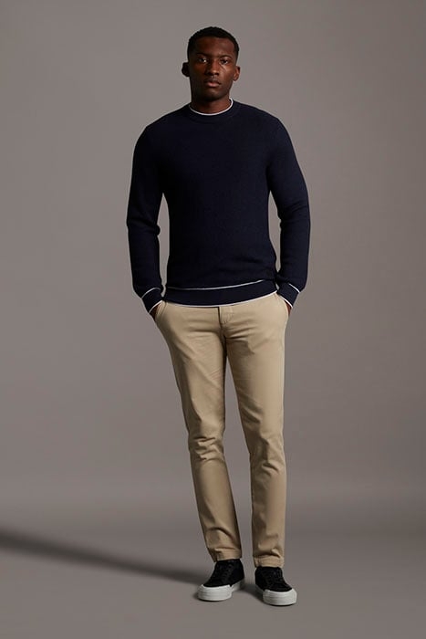 BLACK EAGLE TEXTURE KNIT CREW NECK DARK NAVY 3