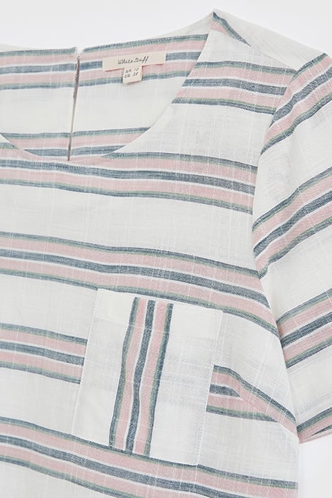 STRIPE TOP IVORY PRINT 6