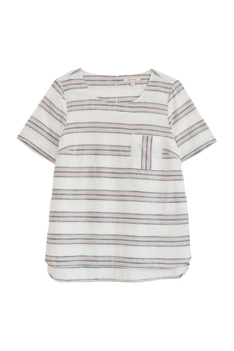 STRIPE TOP IVORY PRINT 1