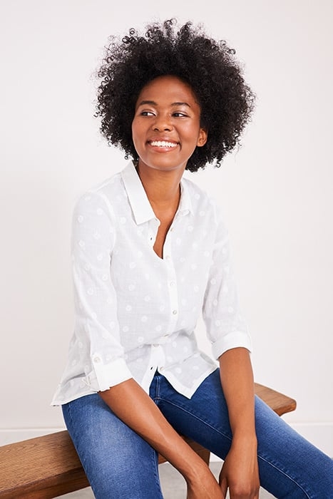 EMILY EMBROIDERED SHIRT PALE IVORY 3