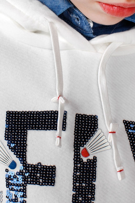 HOODED SWEATER LS WHITE 4