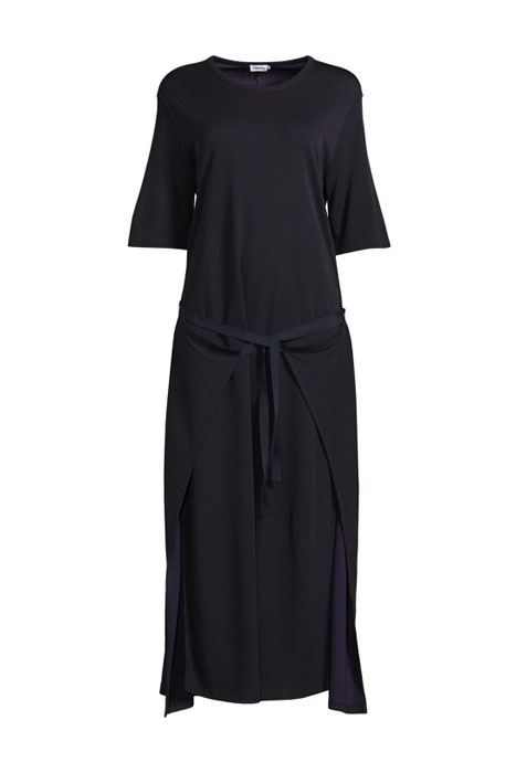 DOUBLE WRAP JERSEY DRESS NAVY 6