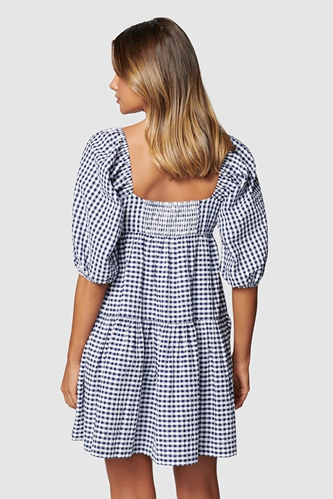 RUBI COTTON BABYDOLL DRESS BLACK & WHITE GINGHAM 3