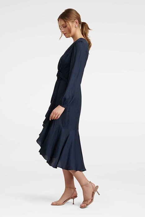 LILIAN BALLOON SLEEVE MIDI DRESS WINTER NAVY JERSEY WINTER N 3