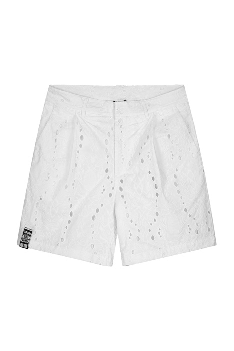 WHITE KLEVON LACE SHORTS 1