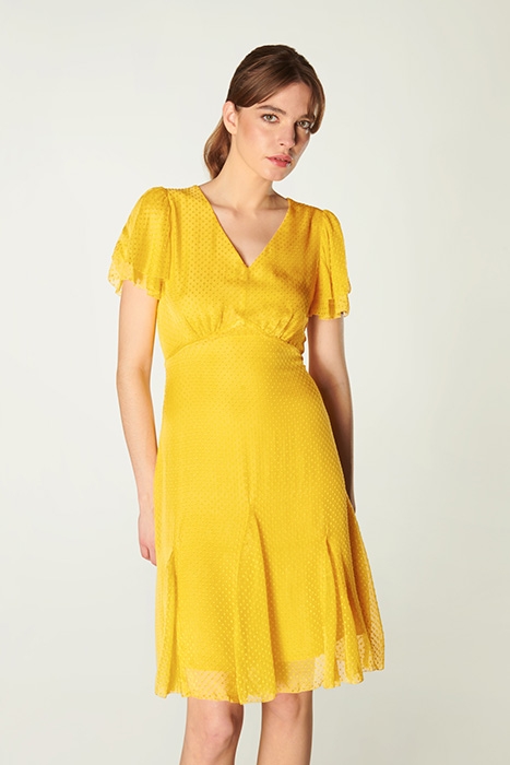 HALLY MIDI DRESS MUSTARD 1