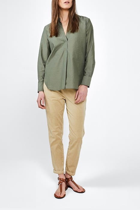 BLOUSE WOVEN LONG SLEEVES SPRING OLIVE 2