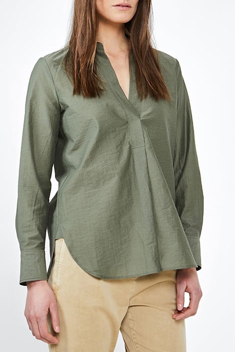 BLOUSE WOVEN LONG SLEEVES SPRING OLIVE 1