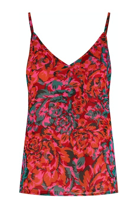 CUBA SPAGHETTI TOP CHILI RED 3