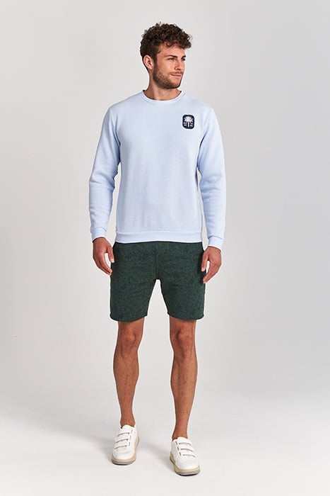MEN SWEATSHORT GRAPHIC LEAVES CILANTRO GREEN 4