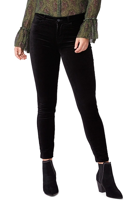 HOXTON ANKLE VELVET PANT BLACK OVERDYE 1