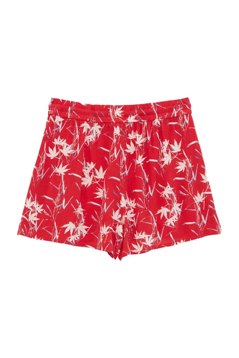 PALM CRINKLE SHORT RED MLT 2