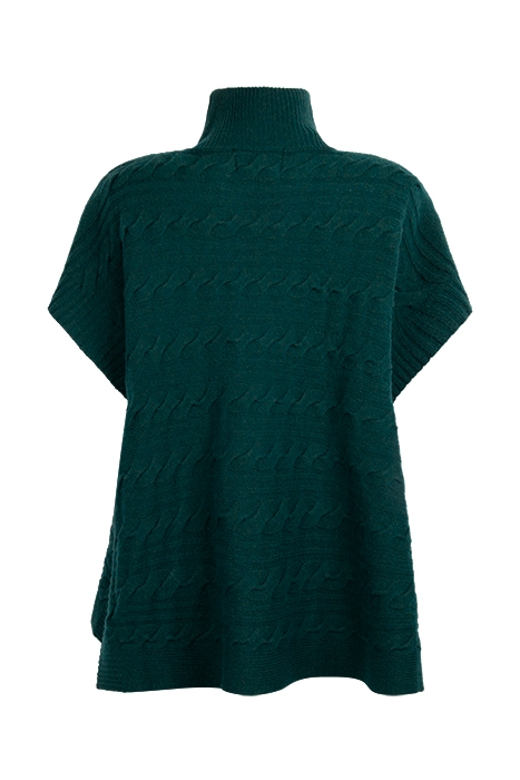 IVY CABLE PONCHO MID TEAL 2