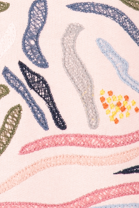 APOLLO EMBROIDERED SWEAT PINK MULTI 3