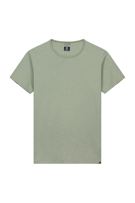 BASIC ROUND NECK TEE SLUB JERSEY SEAGRASS 1