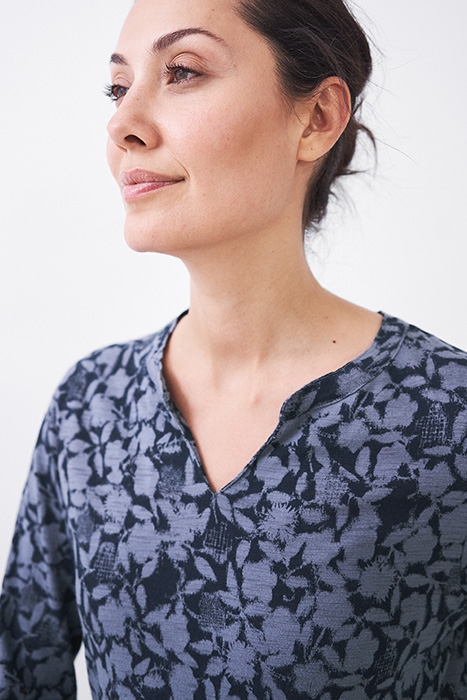 BEA FAIRTRADE DRESS NAVY MULTI 4