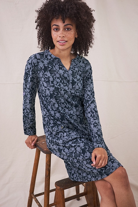 BEA FAIRTRADE DRESS NAVY MULTI 3