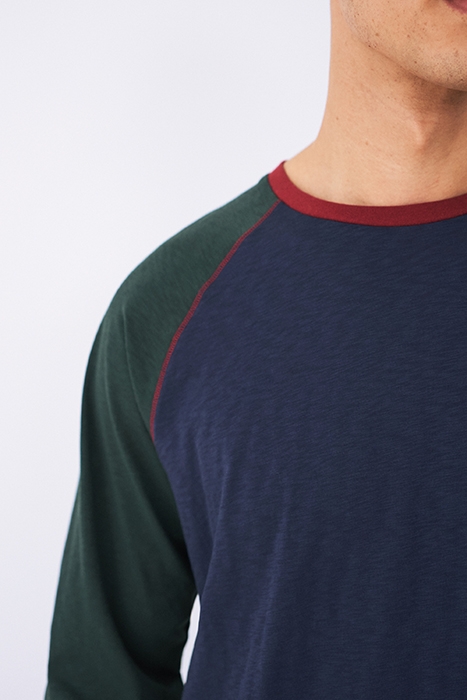 ROBBIE RAGLAN TEE NAVY MULTI 4