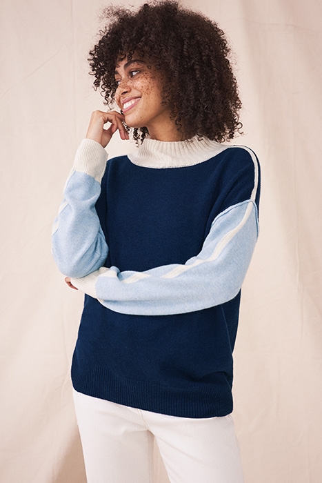 BERNIE HIGH NECK JUMPER NAVY 2