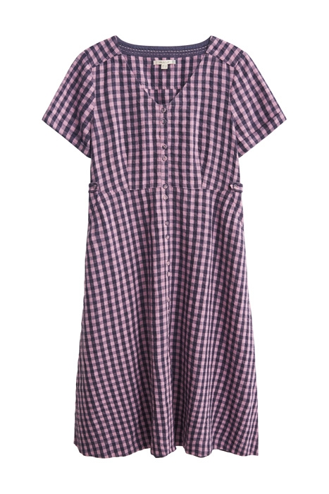 IVY LINEN MIX MINI DRESS PINK 1