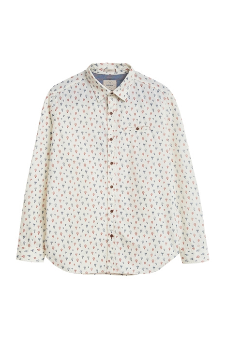 HOT AIR BALLOON PRINT SHIRT WHITE PRINT 1