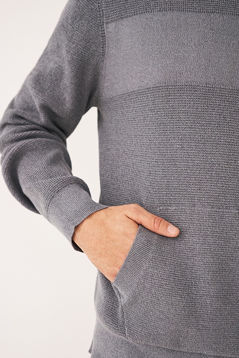 MAPLE COTTON HOODIE MID GREY 4