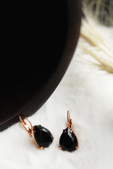 OTAZU LACRIMA JET BLACK EARRINGS BLACK 3