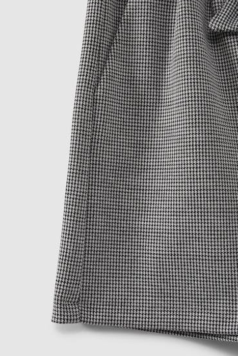 GIRLS' BLACK AND HOUNDSTOOTH MOTIF SHORTS BLACK 5