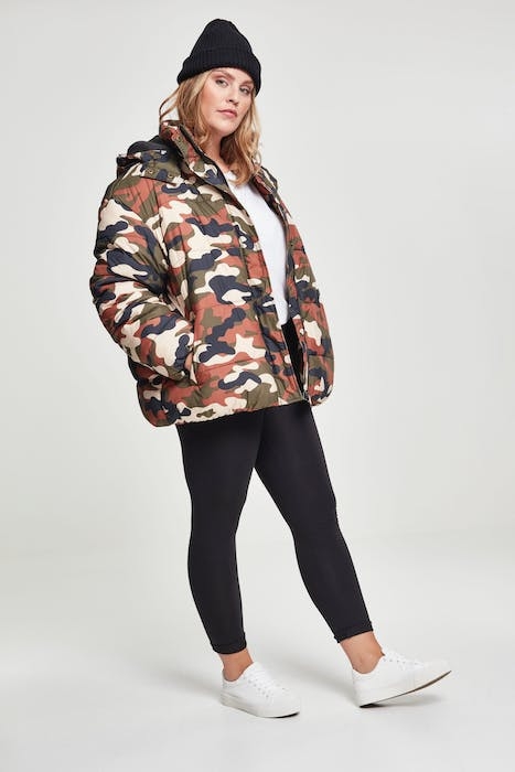 LADIES BOYFRIEND CAMO PUFFER JACKET RUSTYCAMO 7