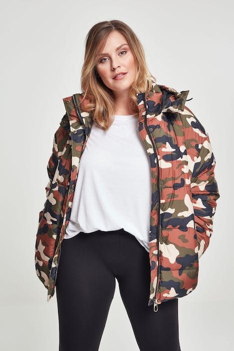 LADIES BOYFRIEND CAMO PUFFER JACKET RUSTYCAMO 8