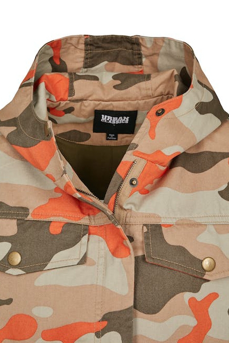 LADIES OVERSIZED CAMO PARKA JACKET BRICK CAMO 7