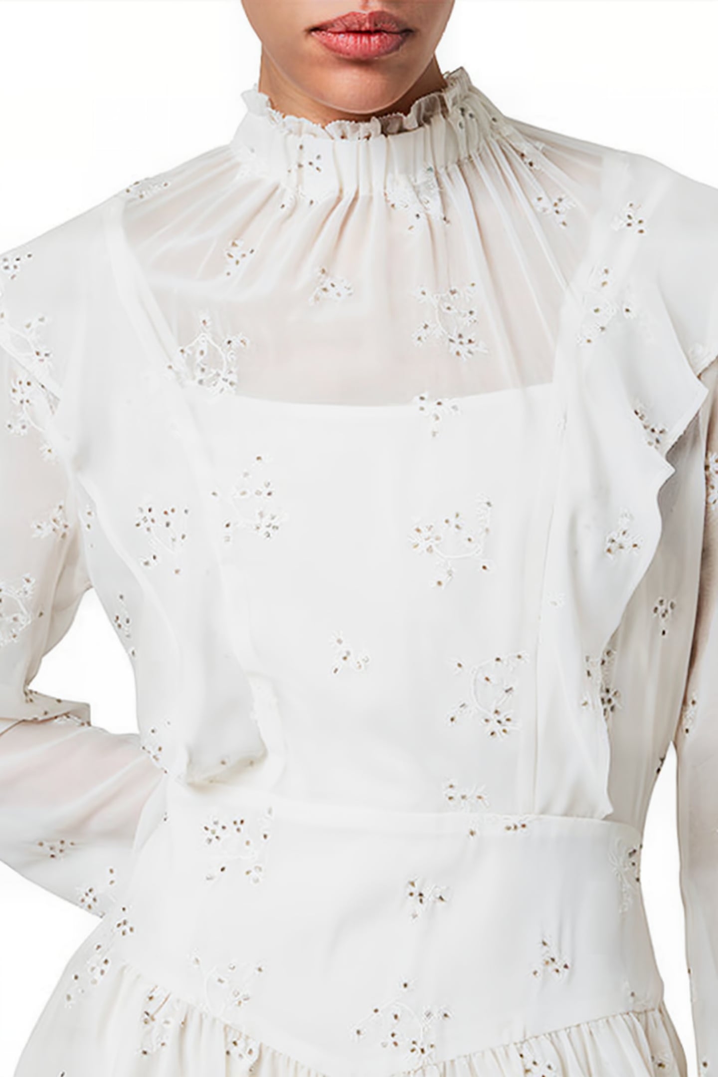 AISLYN DITSY DRESS CHALK WHITE 4