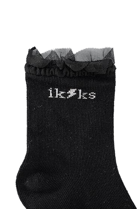 BABY GIRLS' BLACK AND POWDER PINK SOCKS 6