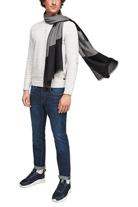 scarf black stripes1 3