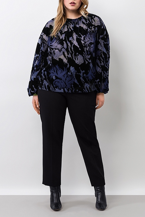 BELVE BLOUSES & TUNICS AOP - BLACK NAVY BLUE 1