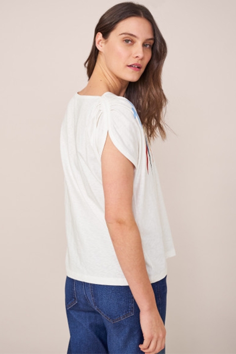 BOAT NECK TEE BLUE MLT 3