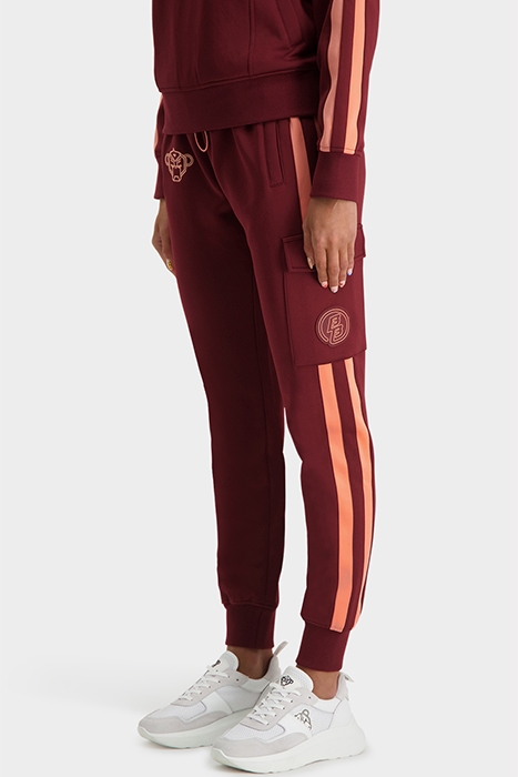 WOMEN TWINK TRACKTOP BURGUNDY/PEACH 2
